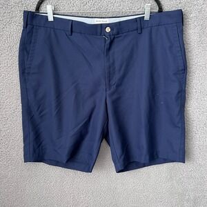 Peter Millar Shorts Mens 40 Blue‎ Salem Flat Front Chino Golf Preppy Performance